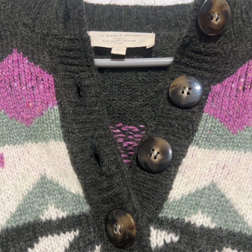 Sezane Multicolor Patterned Sweater - image 4